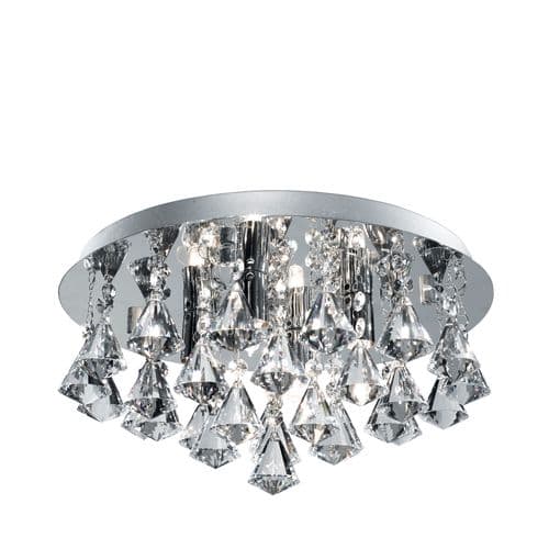 Hanna 4Lt Flush - Chrome Metal & Clear Crystal