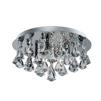 Hanna 4Lt Flush - Chrome Metal & Clear Crystal