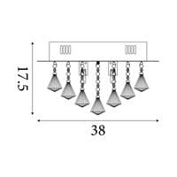 Hanna 4Lt Flush - Chrome Metal & Clear Crystal