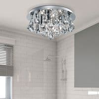 Hanna 4Lt Flush - Chrome Metal & Clear Crystal