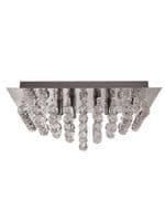 Hanna 6Lt Flush Ceiling Light - Chrome & Clear Crystal