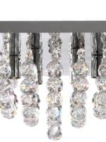 Hanna 6Lt Flush Ceiling Light - Chrome & Clear Crystal