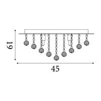 Hanna 6Lt Flush Ceiling Light - Chrome & Clear Crystal
