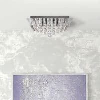 Hanna 6Lt Flush Ceiling Light - Chrome & Clear Crystal