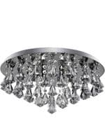 Hanna 6Lt Flush  - Chrome Metal & Clear Crystal