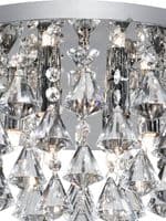 Hanna 6Lt Flush  - Chrome Metal & Clear Crystal