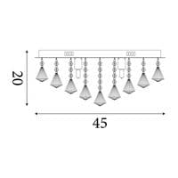 Hanna 6Lt Flush  - Chrome Metal & Clear Crystal