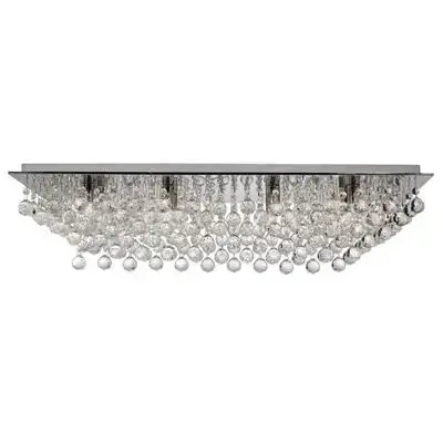 Hanna 8Lt Flush - Chrome Metal & Clear Crystal TFB6728-8CC