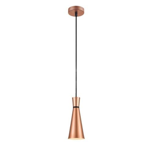 Happy 1 Light 100mm Pendant In Copper With Black Suspension GSBPCH236