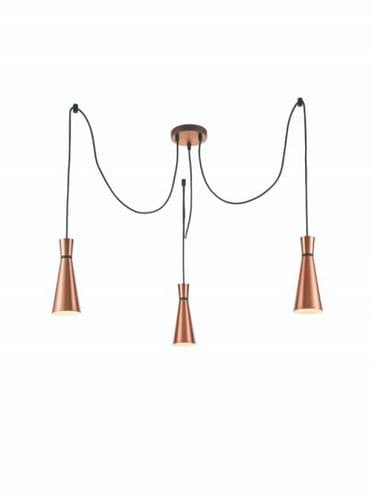 Happy 3 Light Cluster Spider Pendant in Copper Finish GSBFL2432-3