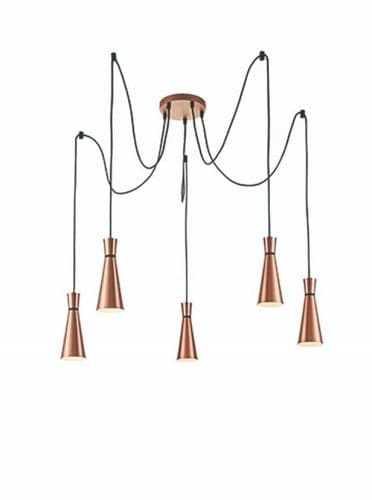 Happy 5 Light Cluster Spider Pendant in Copper Finish GSBFL2432-5