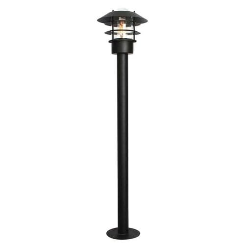 Helsingor 1 Light Bollard Lantern - Black HELSINGOR-PIR-BOL-BK