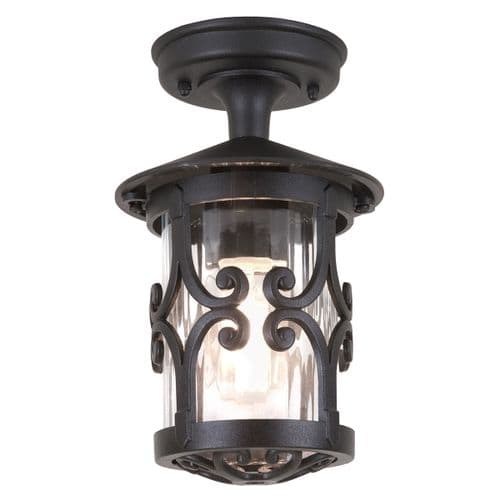Hereford 1 Light Porch Lantern - Black BL13A-BLACK
