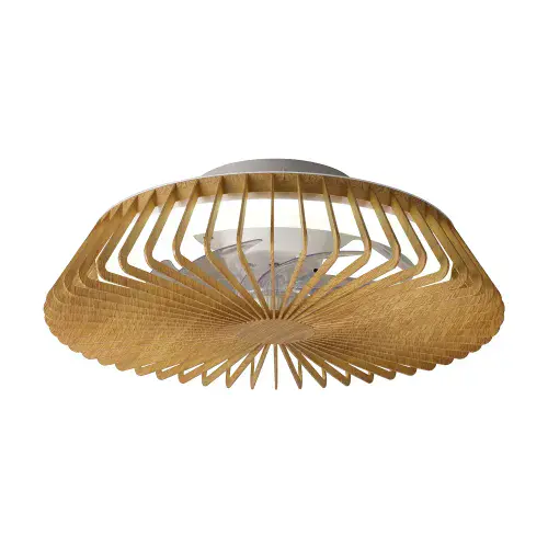 Himalaya Mini LED Round Ceiling Light Tuneable Wood Remote Control Wood
