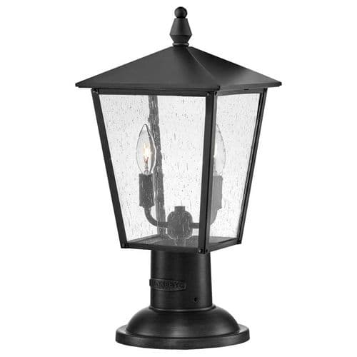 Huntersfield 2 Light Medium Pedestal Lantern HK-HUNTERSFIELD3-M-BK