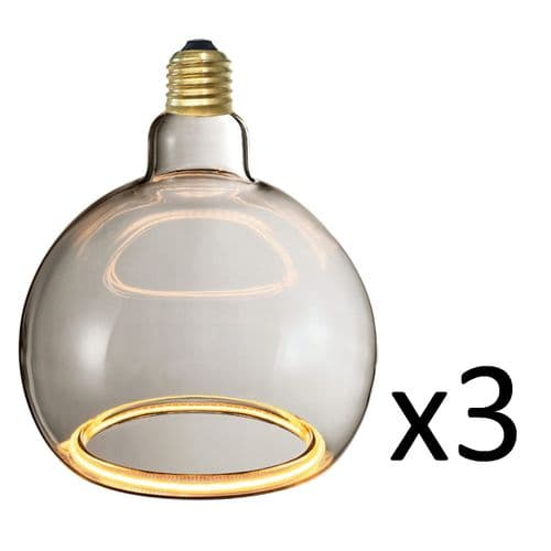 IALO Led Lamp Smoked Glass replacement pack - 3 Bulbs 200mm, 150mm, 125mm