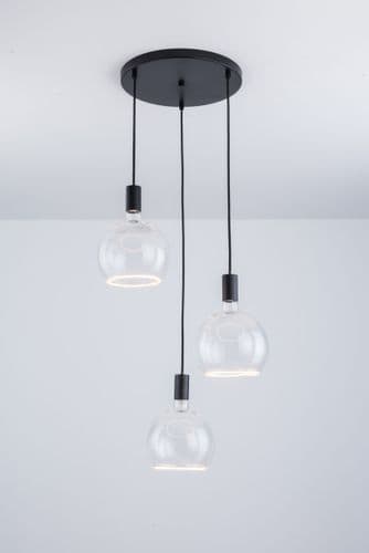 IALO QT219B - Pendant for IALO, 3 light Suspension Round Pendant, Black Plate Only