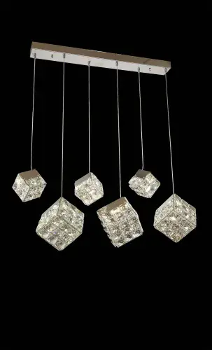 Idho 6 hanging crystal cube LED lights LL9955