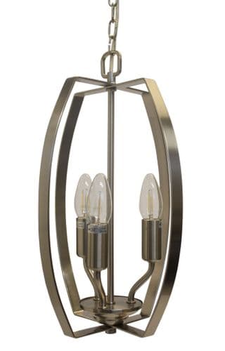 Impex lighting Alexis 3 Light Cage Lantern Antique Brass JNQLG1928/03/AB