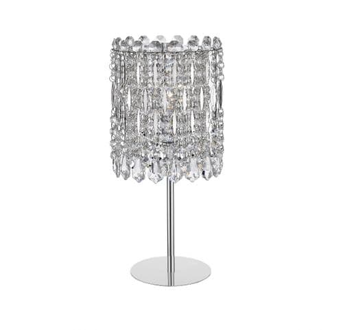 Impex lighting Alita 1 Light Table Crystal and Chrome JNQCFH1924/TL/CH