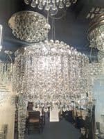 Impex lighting Alita 8 Light Tired Pendant Crystal and Chrome G9 JNQCFH1924/08/CH