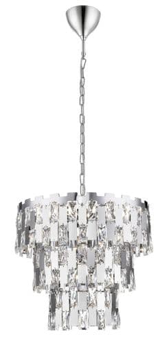 Impex lighting Alma 9 Light Hanging Pendant in Crystal JNQCFH1902/09/CH