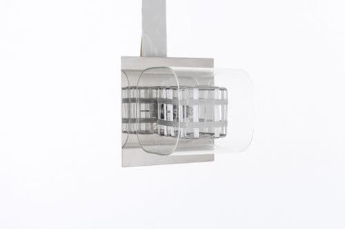 Impex lighting Avignon 1 Light Wall Bracket Chrome Cube Glass JNQPGH01515/01/WB/CH