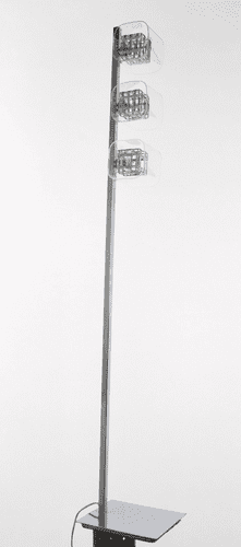 Impex lighting Avignon 3 Light Floor Lamp Chrome Cube Glass JNQPGH01515/FL/CH