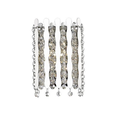 Impex lighting Belize 1 Light Chrome Crystal Wall JNQCFH2105/01/WB/CH