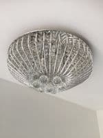 Impex Lighting Carlo 6 Light Flush In Chrome And Crystal 52cm  JNQCFH508052/06/PL/CH