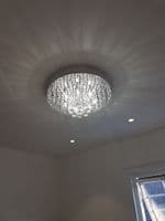 Impex Lighting Carlo 6 Light Flush In Chrome And Crystal 52cm  JNQCFH508052/06/PL/CH