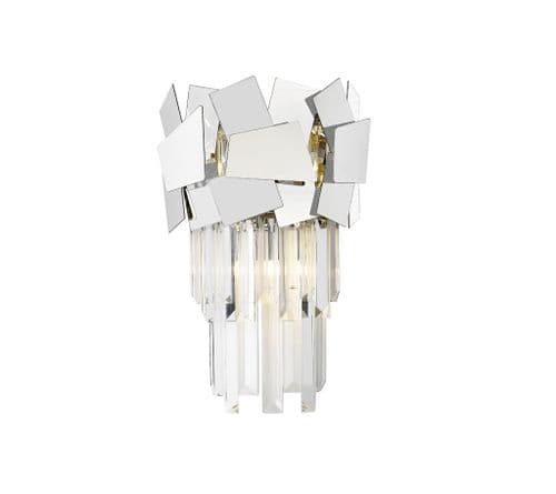 Impex lighting celine 2 Light Wall Fitting Crystal Laser Cut in Chrome JNQCFH1929/02/WB/CH