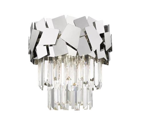 Impex lighting Celine 4 Light Flush Crystal Laser Cut in Chrome JNQCF1929/04/SF/CH