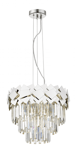Impex Lighting Celine 6 Light Hanging Pendant Crystal Laser Cut in Chrome JNQCF1929/06/CH