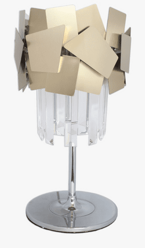 Impex Lighting Celine Table Lamp Crystal Laser Cut in Gold