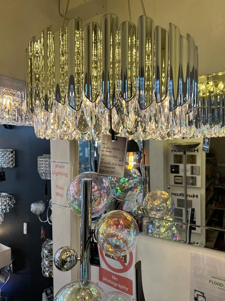 Impex lighting grenada 1 Light Crystal Wall Chrome JNQCFH2103/01/WB/CH