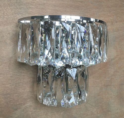 Impex lighting Lilou 3 Wall Light Chrome Fitting in Crystal JNQCFH1708/03/WB/CH