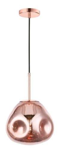 Impex lighting Nina 1 Light Medium Copper Pendant JNQPG1808/01/M/CU