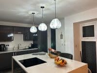 Impex lighting nina 1 Light Medium Pendant in Smoked Chrome Glass 25cm Wide JNQPG1808/01/M/CH