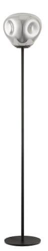 Impex lighting Nina Floor Lamp Chrome Glass with Matt Black Base JNQPG1808/01/FL/CH/BLK