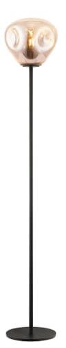 Impex lighting Nina Floor Lamp Gold Glass with Matt Black Base JNQPG1808/01/FL/G/BLK