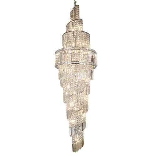 Isla 24 Light 2200mm Crystal Polished Chrome Ceiling Light ISL24CH