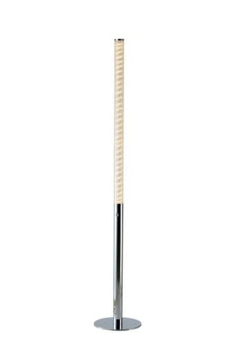 Jris 21w LED Floor Stand in Polished Chrome, Crushed Crystal Touch Dimming 3000k
