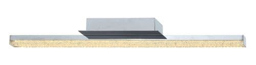 Jris LED Bathroom Light in Polished Chrome, Crushed Crystal Touch Dimming 3000k