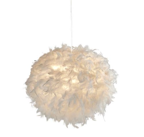 Kate Feather White Non-Elec Shade (Shade Only)