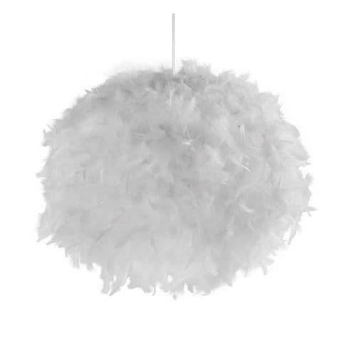 Kate Feather White Non-Electric Shade (shade only) TFB70393WH