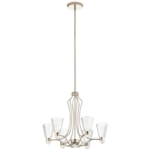 Kayva LED 13 Light 6 Arm Chandelier QN-KAYVA13-PN