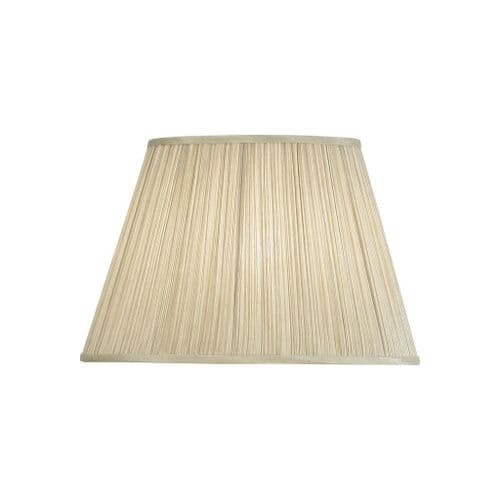 Kemp 16.5 inch Kemp is a pleated, tapered shade in a beige organza effect fabric