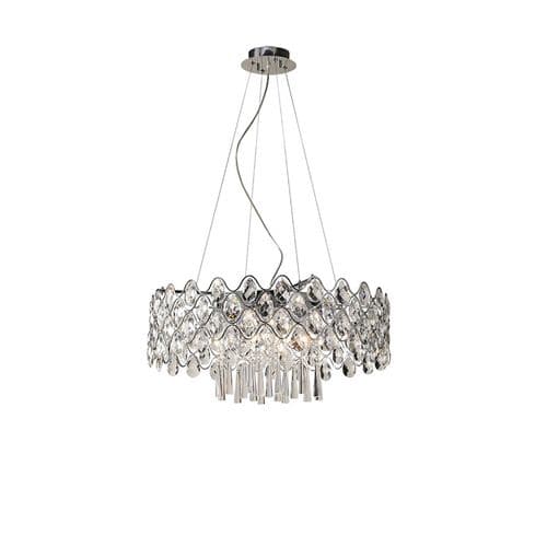 Kenzie 66cm Pendant 16 Light G4 Polished Chrome/Crystal