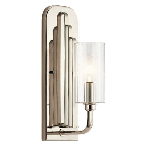 Kimrose 1 Light Wall Light - Polished Nickel QN-KIMROSE1-PN